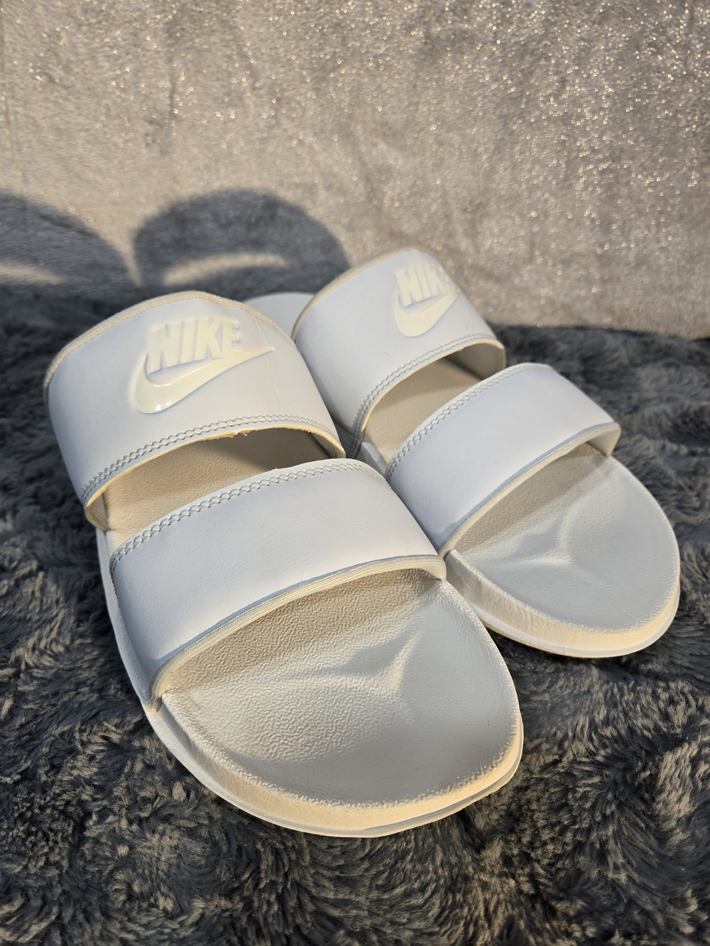 Nike White Slide Sandals